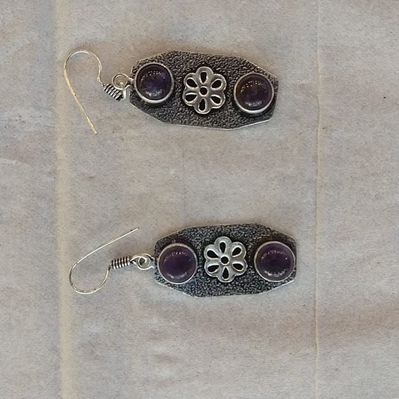 Amethyst earrings - Picture 1 of 2